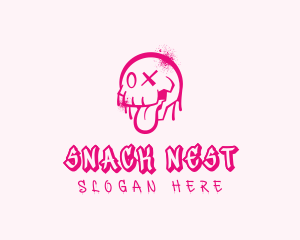 Skull Graffiti Nightclub logo design