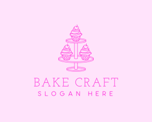 Cupcake Dessert Pastry logo design