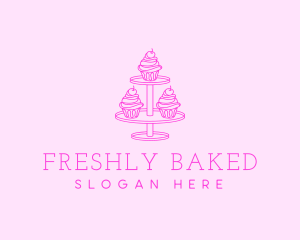 Cupcake Dessert Pastry logo design