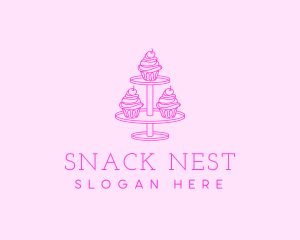 Cupcake Dessert Pastry logo design