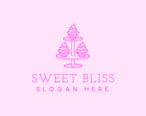 Cupcake Dessert Pastry logo design