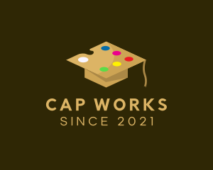 Paint Palette Cap logo design