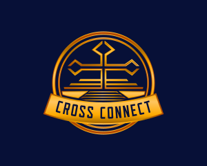 Religious Cross Church logo design