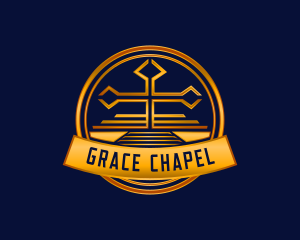 Religious Cross Church logo design