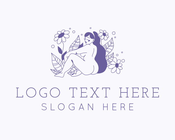 Violet Floral Sexy Woman logo