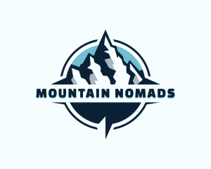 Mountain Compass Navigation logo design