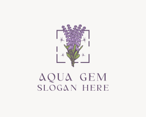 Botanical Lavender Bouquet Florist logo design