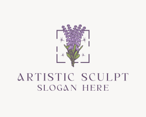 Botanical Lavender Bouquet Florist logo design