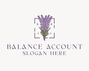 Botanical Lavender Bouquet Florist logo design