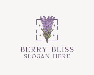 Botanical Lavender Bouquet Florist logo design