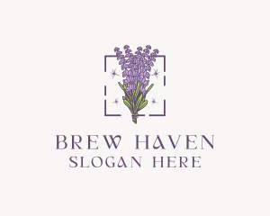 Botanical Lavender Bouquet Florist logo design