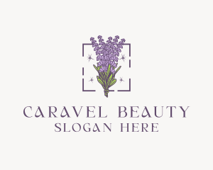 Botanical Lavender Bouquet Florist logo design