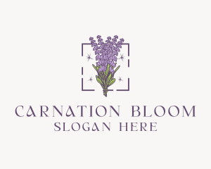 Botanical Lavender Bouquet Florist logo design