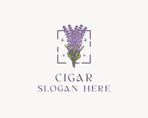 Botanical Lavender Bouquet Florist logo design