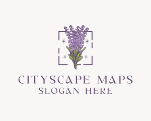 Botanical Lavender Bouquet Florist logo design