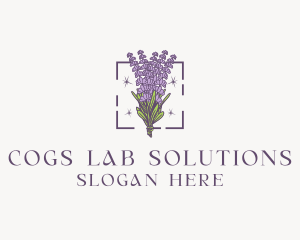 Botanical Lavender Bouquet Florist logo design