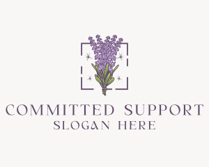 Botanical Lavender Bouquet Florist logo design