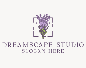 Botanical Lavender Bouquet Florist logo design