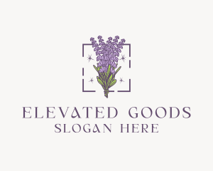 Botanical Lavender Bouquet Florist logo design