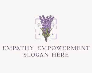 Botanical Lavender Bouquet Florist logo design