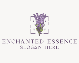 Botanical Lavender Bouquet Florist logo design