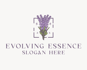 Botanical Lavender Bouquet Florist logo design