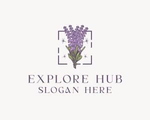 Botanical Lavender Bouquet Florist logo design