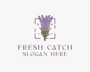 Botanical Lavender Bouquet Florist logo design