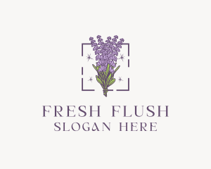 Botanical Lavender Bouquet Florist logo design