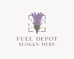 Botanical Lavender Bouquet Florist logo design