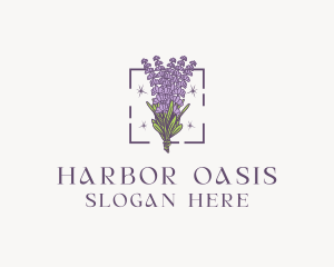 Botanical Lavender Bouquet Florist logo design