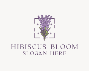 Botanical Lavender Bouquet Florist logo design