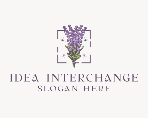 Botanical Lavender Bouquet Florist logo design