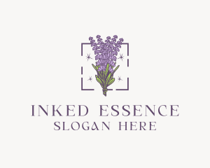 Botanical Lavender Bouquet Florist logo design