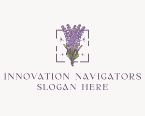 Botanical Lavender Bouquet Florist logo design