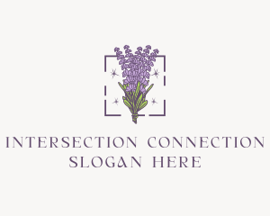 Botanical Lavender Bouquet Florist logo design