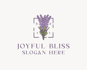 Botanical Lavender Bouquet Florist logo design