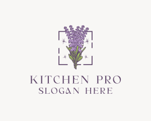 Botanical Lavender Bouquet Florist logo design