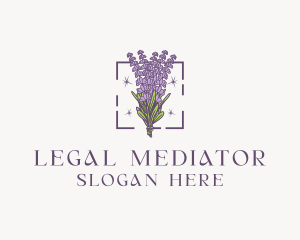 Botanical Lavender Bouquet Florist logo design