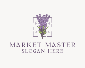 Botanical Lavender Bouquet Florist logo design