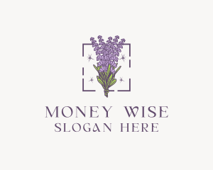 Botanical Lavender Bouquet Florist logo design