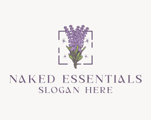 Botanical Lavender Bouquet Florist logo design