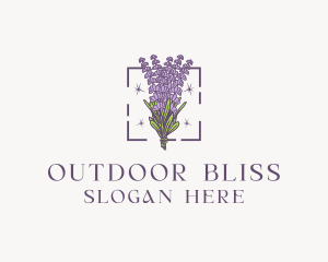 Botanical Lavender Bouquet Florist logo design