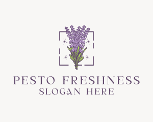 Botanical Lavender Bouquet Florist logo design