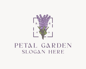 Botanical Lavender Bouquet Florist logo design