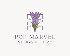 Botanical Lavender Bouquet Florist logo design