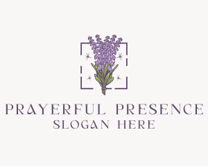 Botanical Lavender Bouquet Florist logo design