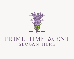 Botanical Lavender Bouquet Florist logo design