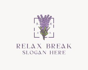 Botanical Lavender Bouquet Florist logo design