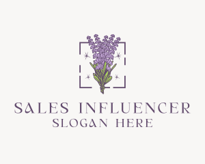 Botanical Lavender Bouquet Florist logo design